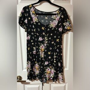 Wild Fable Black Floral Top